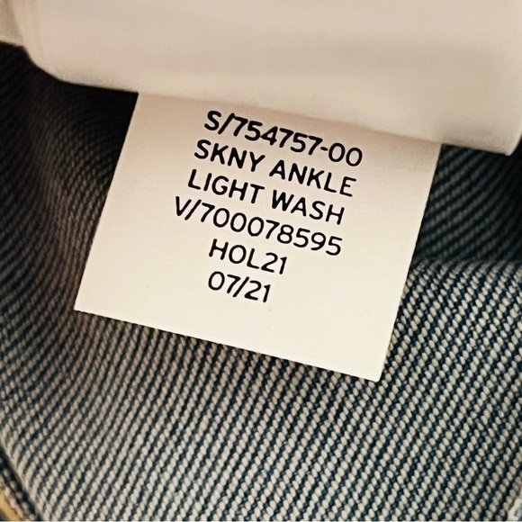 Gap Kids Star Printed Super Skinny Ankle Denim Jeans Light Wash Raw Hems Sz 10 - Picture 5 of 14